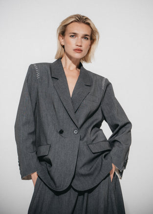 Lux move oversized blazer | Grey