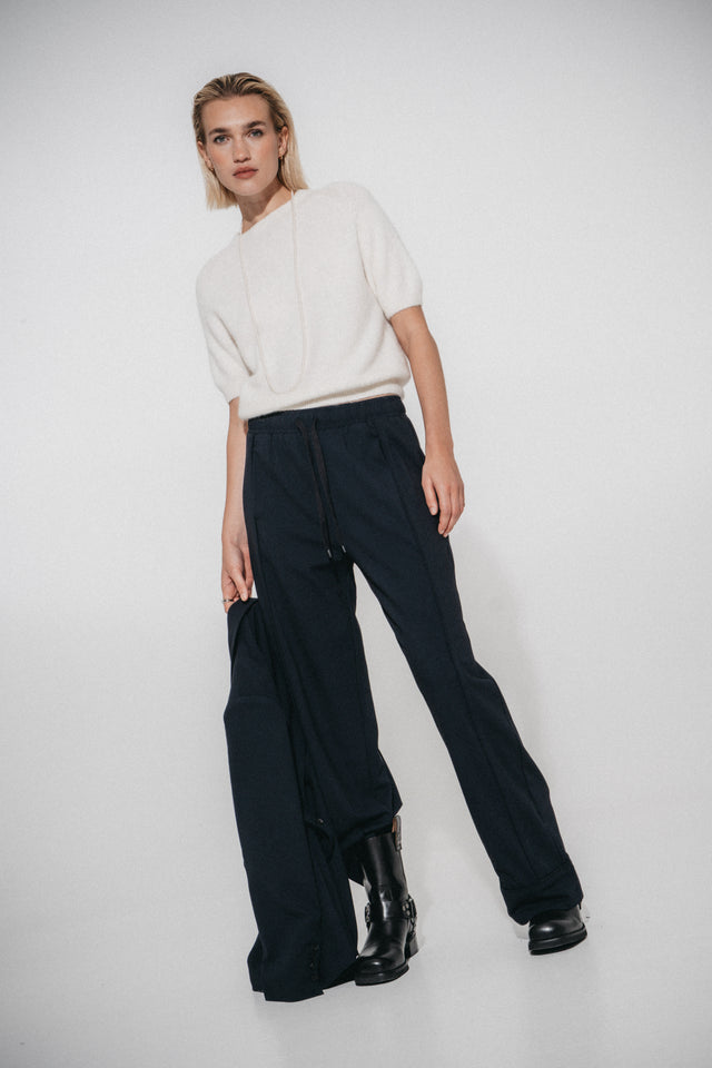 Serafina wide-leg pants | Dark Blue