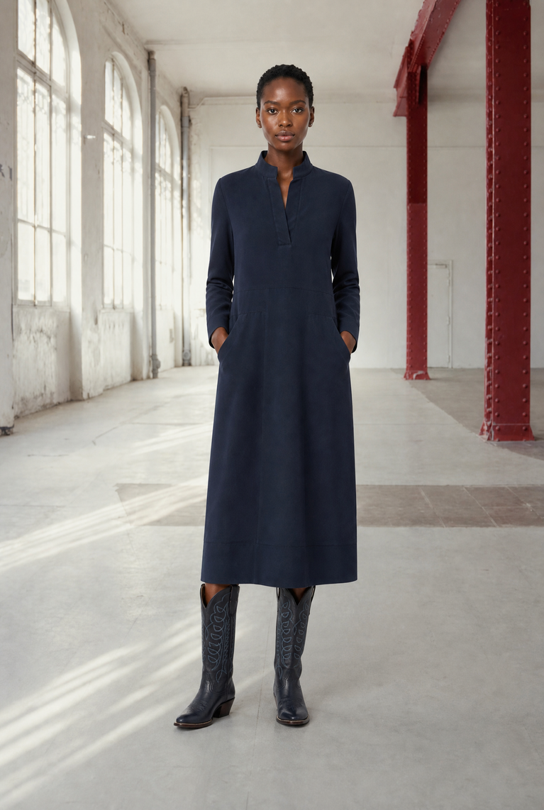 Lalla dress technical jersey | Blue