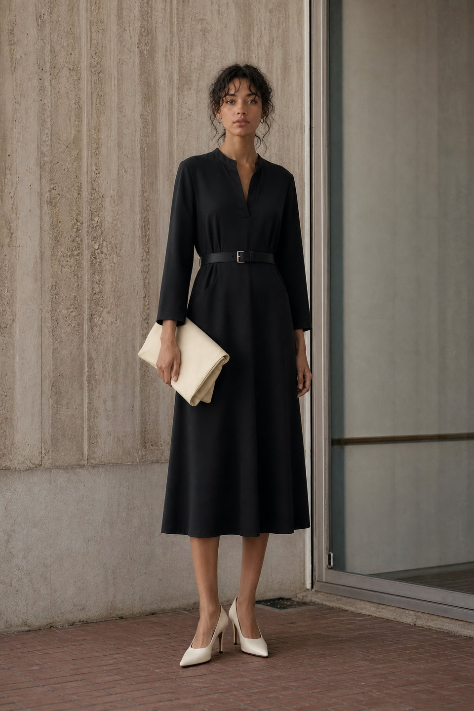 Lalla dress technical jersey | Black