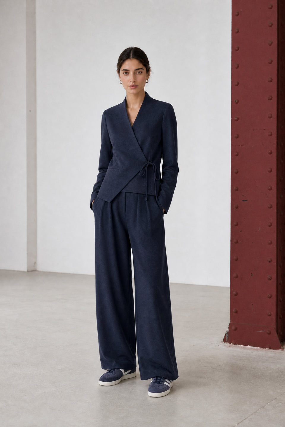 Lean wide-leg pants | Dark Blue