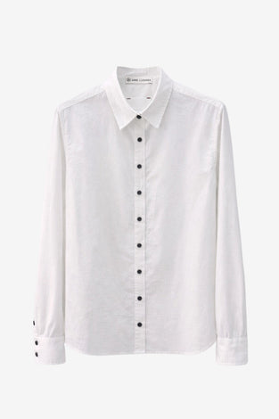 Lex Oxford poplin blouse | White