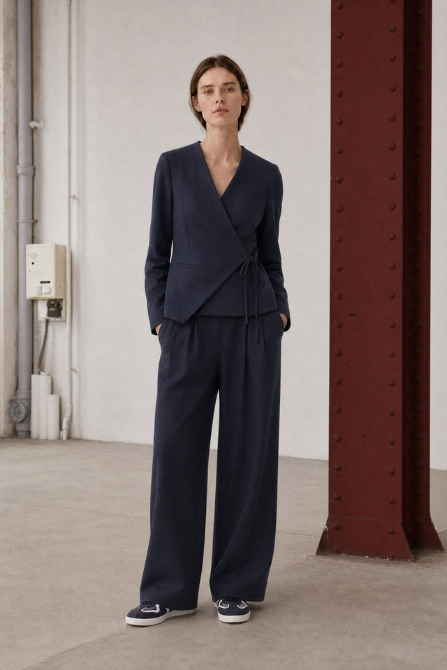 Lean wide-leg pants | Dark Blue