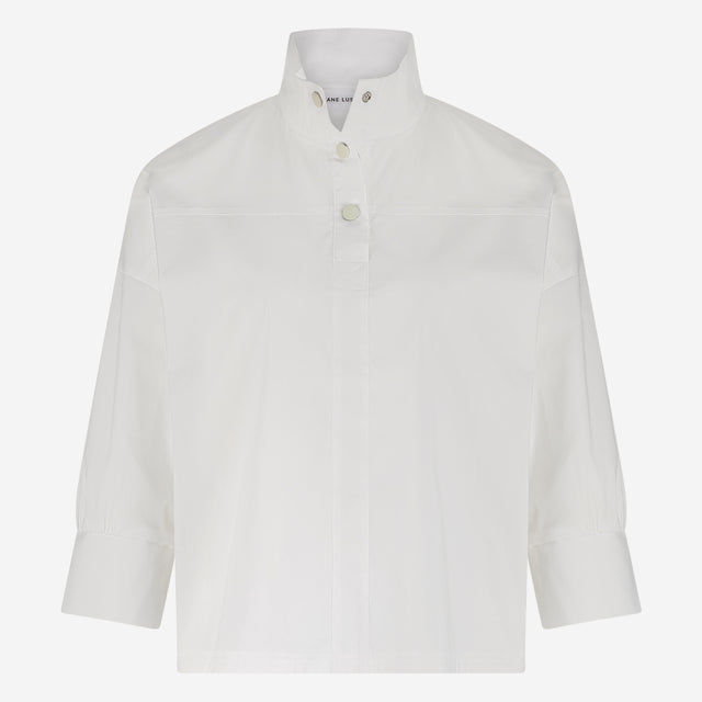 Angelika poplin top | White