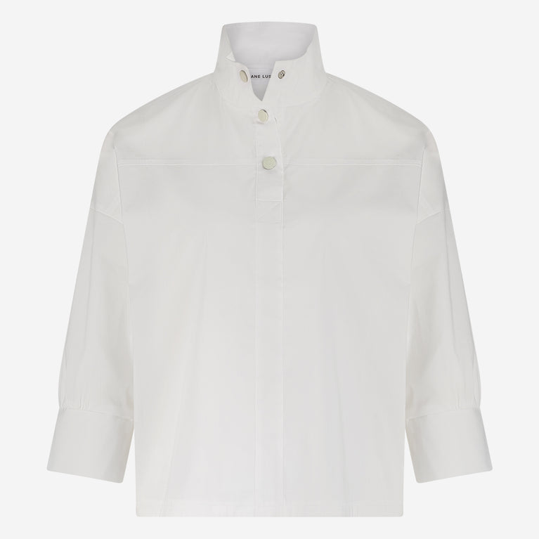Angelika poplin top | White