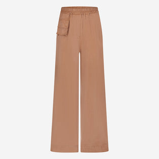 CharlyN shiny viscose pants | Brown