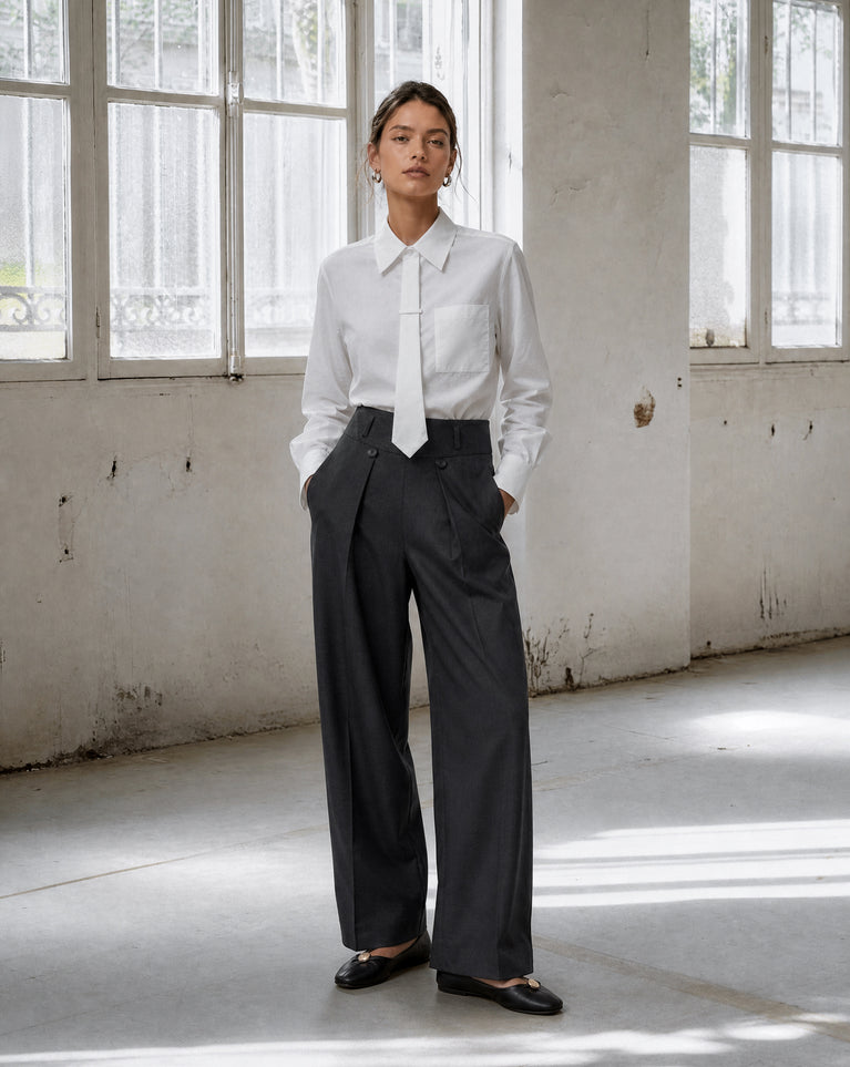 Ruby viscose pants | Grey