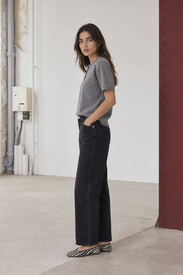 Jessie every-wear Baggy jeans | Faded Black