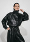 Nerina eco leather bomber jacket | Black