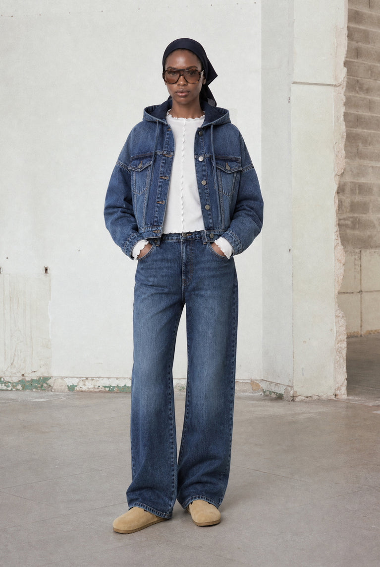 Fly loose yoga jeans | Night Blue