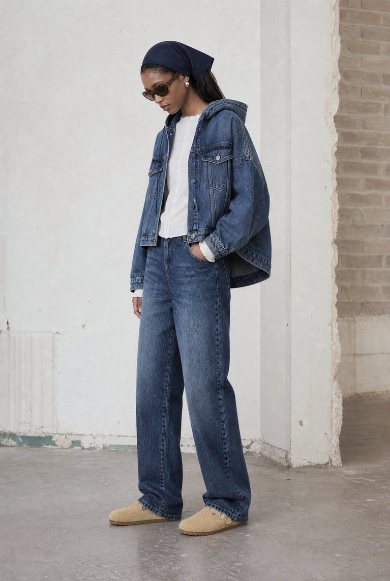 Fly loose yoga jeans | Night Blue