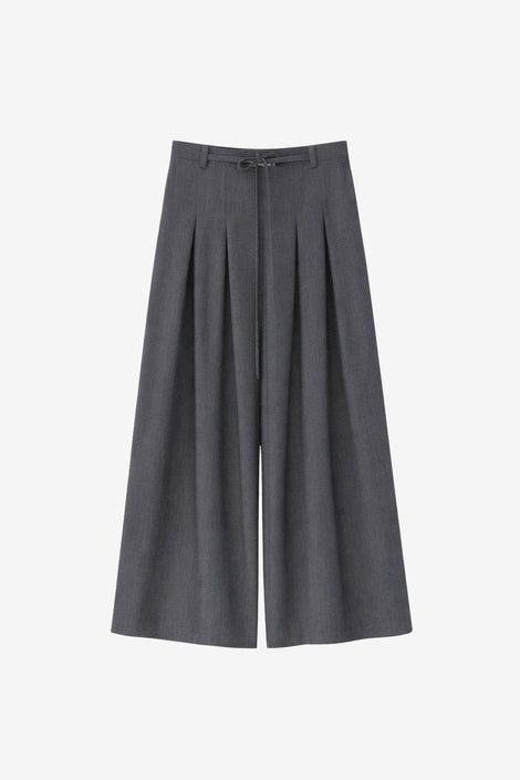 Nova viscose pleated pants | Grey
