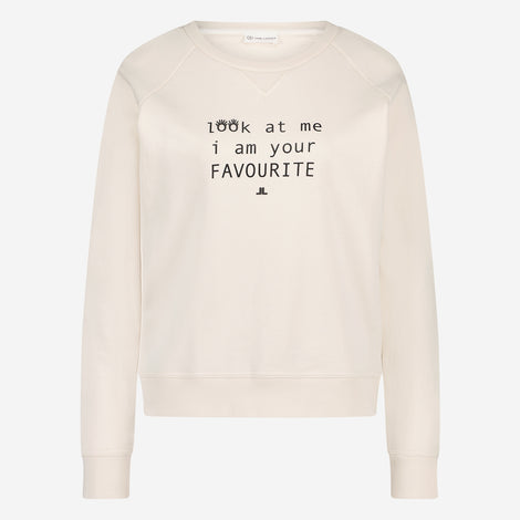 Soft Sweater Logo Organic Cotton | Gardenia