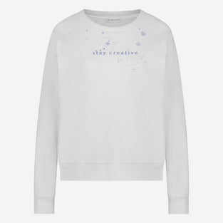 Soft Sweater Logo Organic Cotton | White