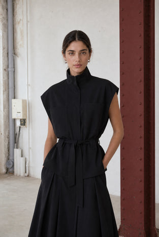 Patricia vest technical jersey | Black