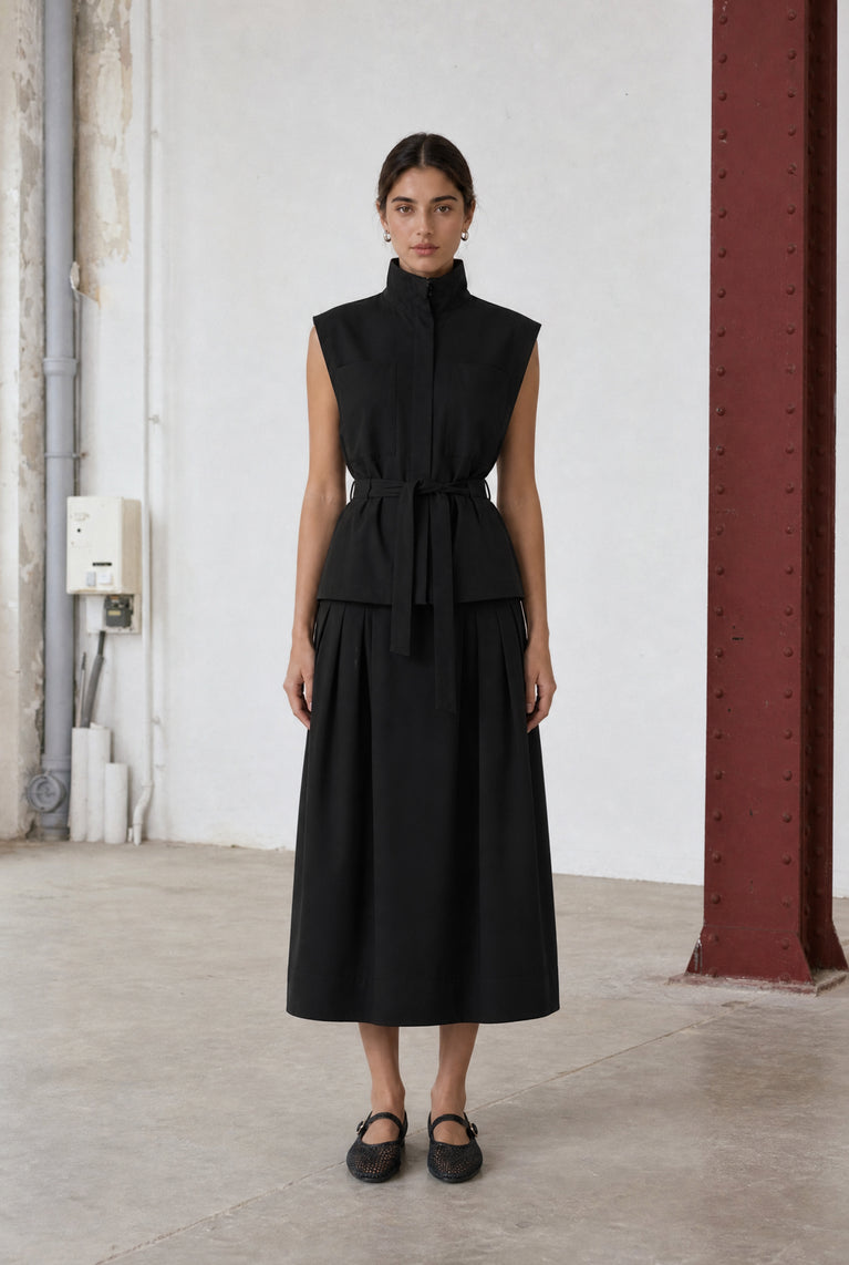 Heide skirt technical jersey | Black