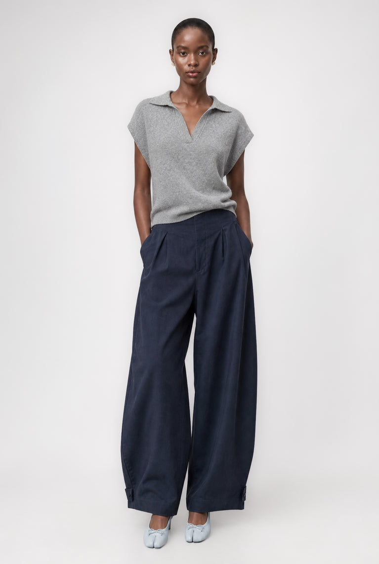 Harlow cotton fancy pants | Navy