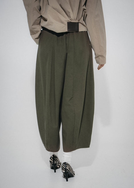 Pulse baggy lyocell pants | Army