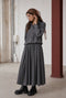 Camilla light flannel blouse | Dark Grey