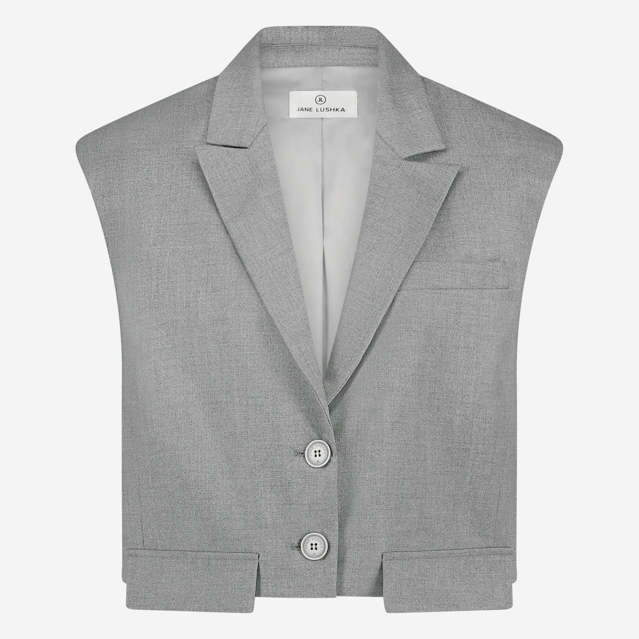 TillyN shiny line viscose vest | Grey