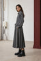 Rapanui light flannel long skirt | Dark Grey