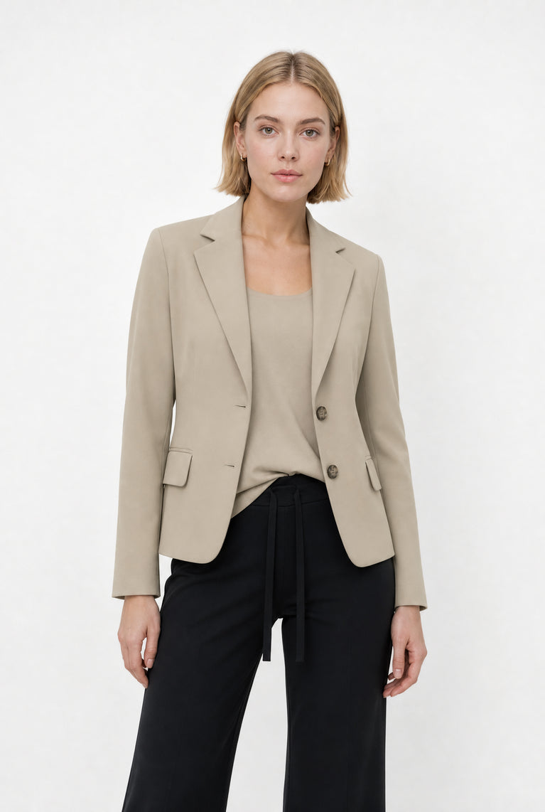 Atina Blazer Technical Jersey | Sand