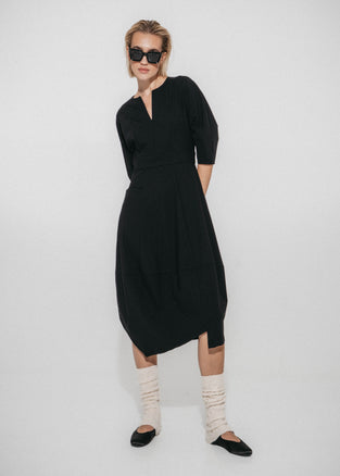 Sasha dress Sensitive tech fabric | Black