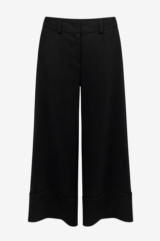 Sirmione viscose flair pants | Black