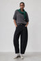Slouchy black barel jeans | Black