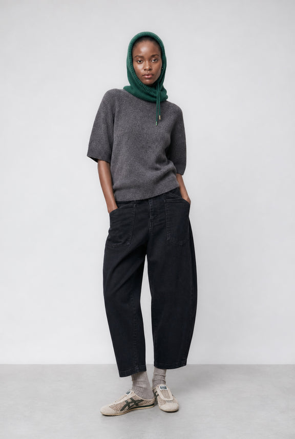 Alpaca knitted top WP01 | Dark Brown