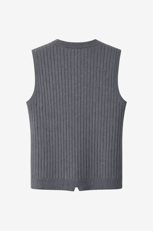 Теssa back knitted vest | Grey