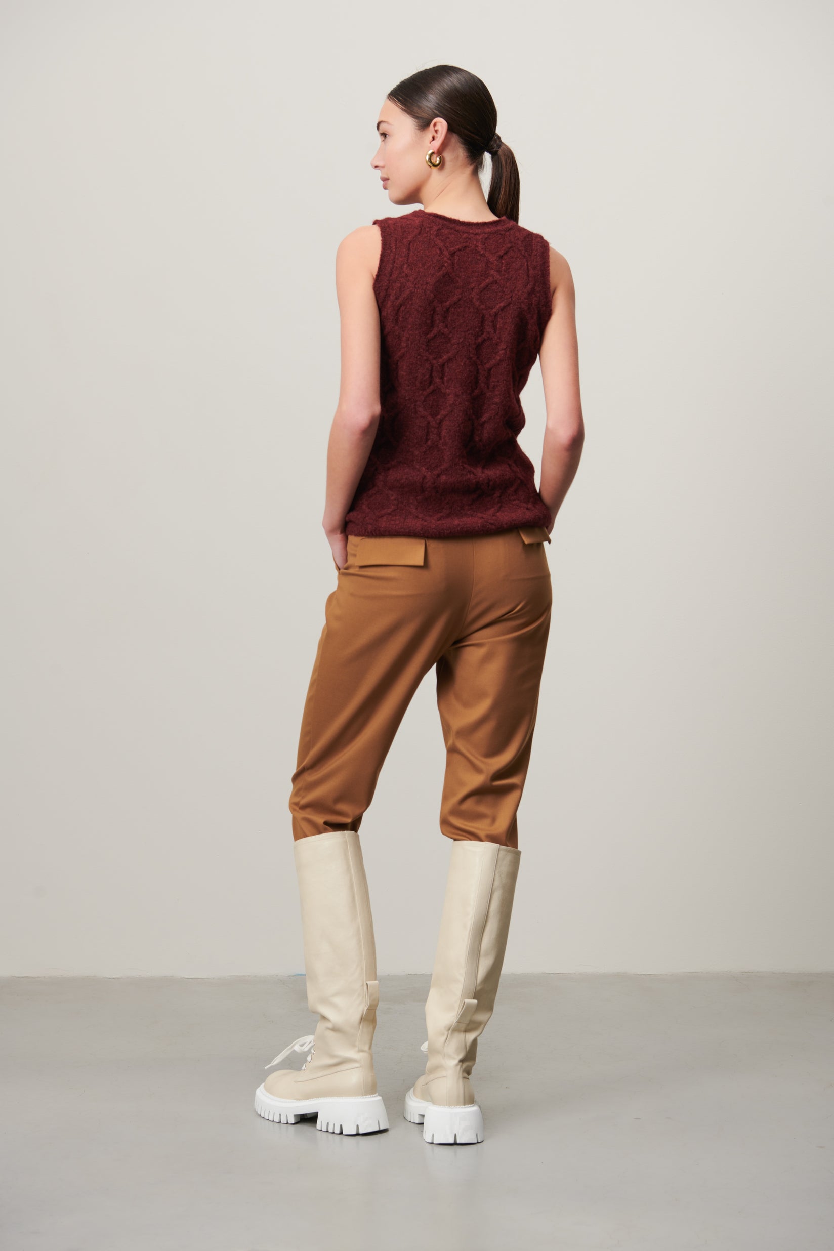 Flannel Vest | Bordo