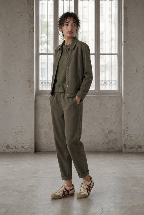 Timmy skuba velvet jacket | Army