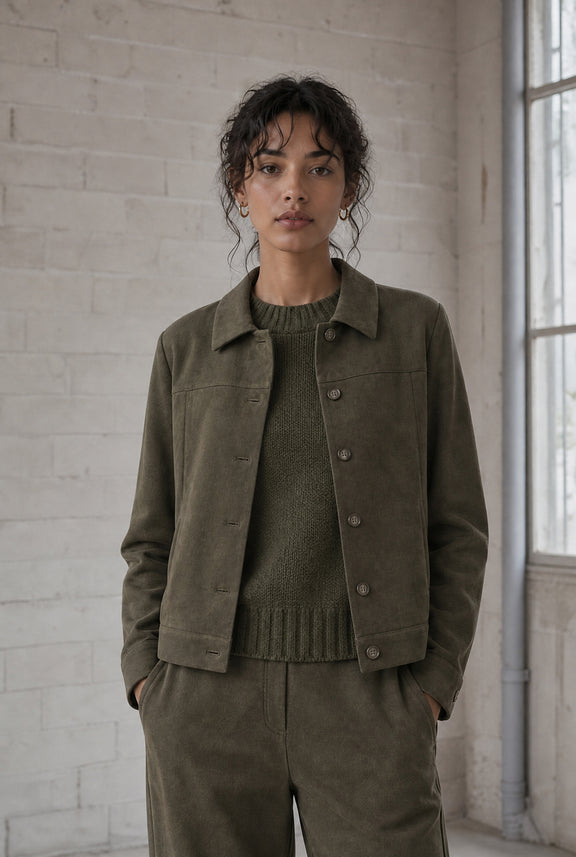 Timmy skuba velvet jacket | Army