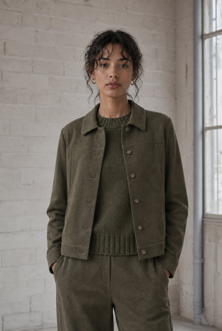 Timmy skuba velvet jacket | Army
