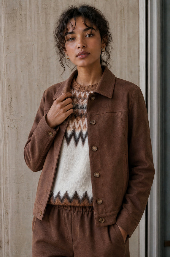 Timmy skuba velvet jacket | Brown