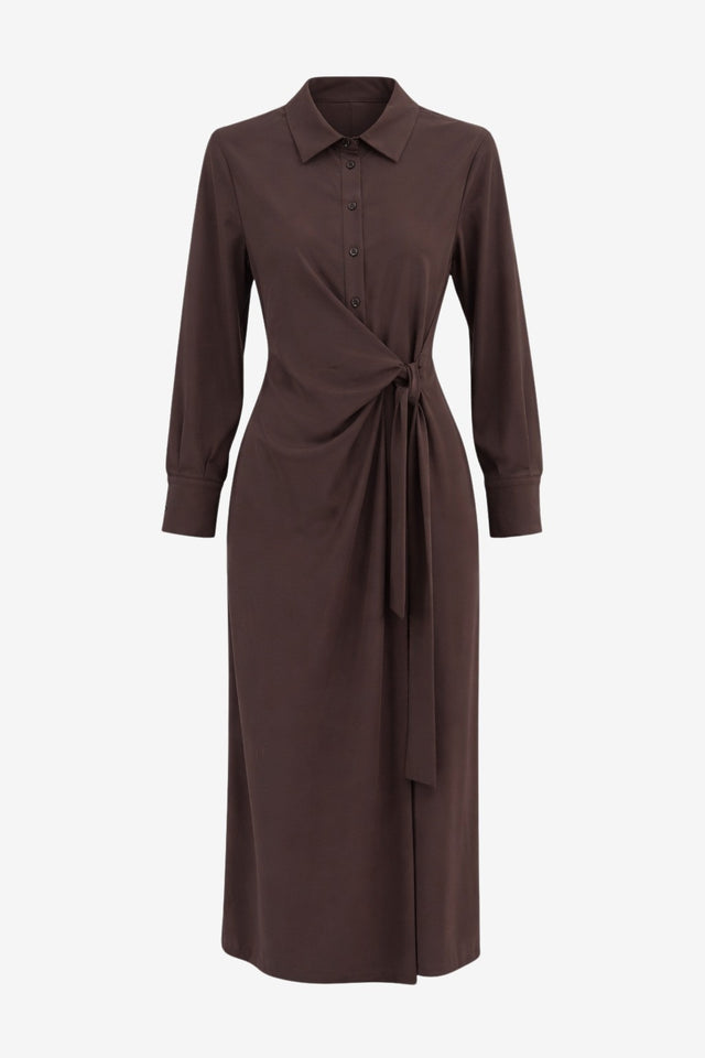 Trydi dress technical jersey | Chocolate