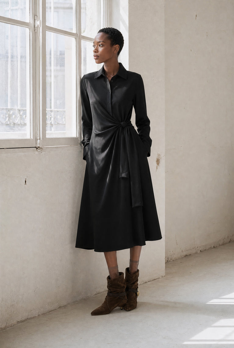 Trydi dress technical jersey | Black