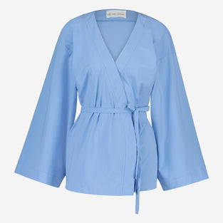 Alvera Blazer Kimono Technical Jersey | Light Blue