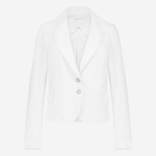 Atina Blazer Technical Jersey | White