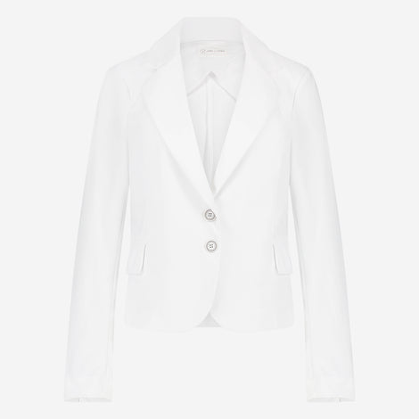 Atina Blazer Technical Jersey | White