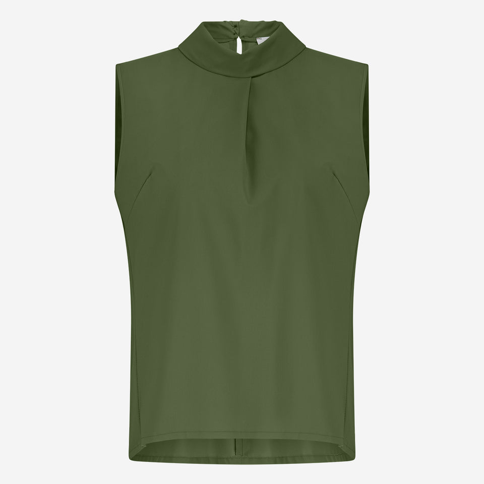 Dolche Vitas WS stretch tech jersey top | Oliva green