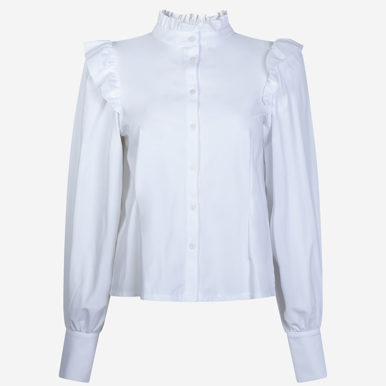 Kim Blouse Technical Jersey | White