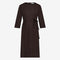 Marlou Dress Technical Jersey | Dark Brown