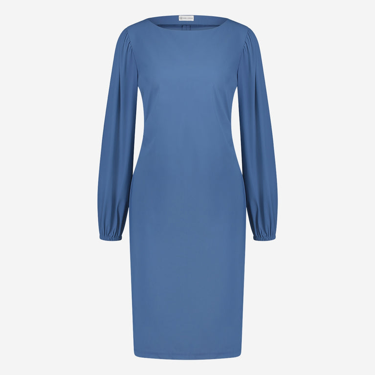 Silke Dress Technical Jersey | Mid Blue