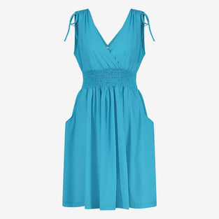 Christine Dress Technical Jersey | Light Blue