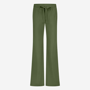 Carola structure technical jersey pants | Oliva green