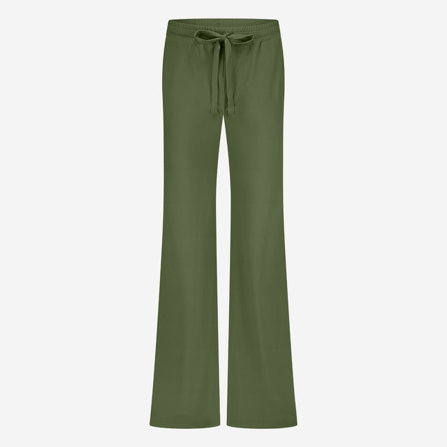 Carola structure technical jersey pants | Oliva green