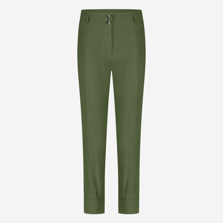 Delia structure technical jersey pants | Oliva green