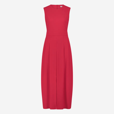 Jackie structure technical jersey dress | Red